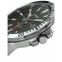 reloj deportivo hombre Casio MTP-VD01D-1E2 dial negro 45mm correa de acero hebilla triple pliegue resistencia al agua 50m - details 4