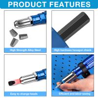 Pistola De Remache Eléctrica Portátil 2.4mm-4.8mm Con Adaptador De Taladro Para Remaches Y Tornillos Herramienta De Remache Sin Cable Para DIY En Casa - details 3
