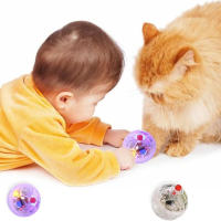 Juguete Interactivo Para Gatos Y Perros Bola Luminosa LED Transparente Activada Al Tocar Adecuada Para Jóvenes Perros Y Gatos Para Ejercicio Y Juego - details 0