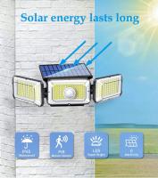 Luz Solar Exterior 368 LED Seguridad Inalámbrica Con 3 Modos Cabeza Ajustable Para Garaje Jardín Pared Valla - details 0