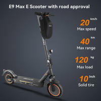 HONEY WHALE E9 MAX Patinete Eléctrico, Motor de 500W, Batería de 36V 10Ah, Neumático de 10 pulgadas, Velocidad Máxima de 20 km/h, Autonomía de 35-40 km, Freno Mecánico y Freno Electrónico, Certificación ABE - details 5