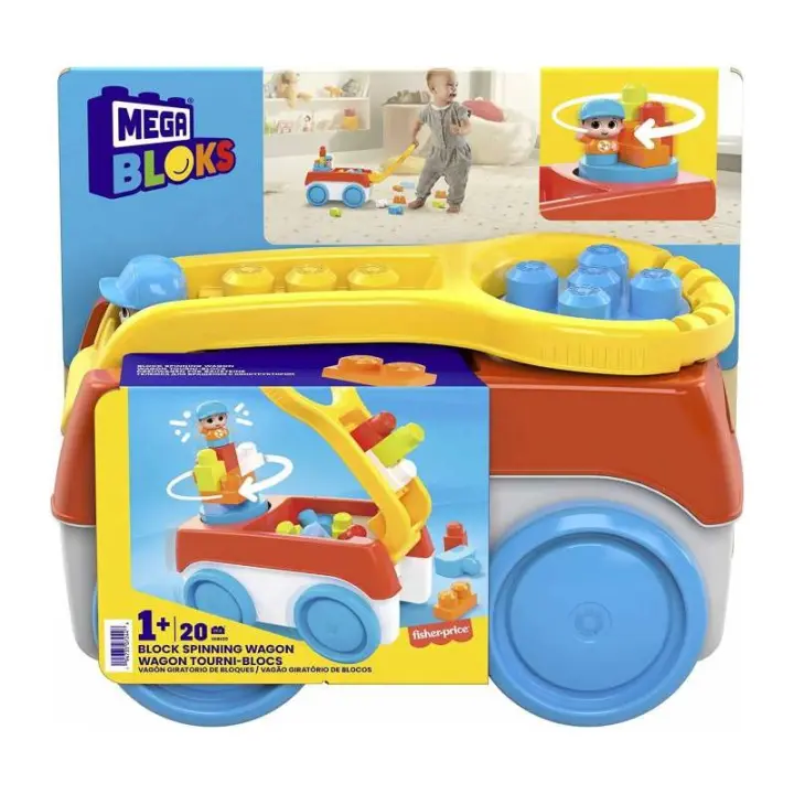 MEGA BLOKS VAGÓN GIRATORIO DE BLOQUES DE CONSTRUCCIÓN DE MATTEL - 1