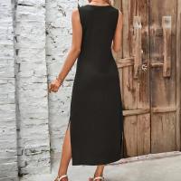 Vestidos De Verano Elegantes Para Mujer Vestido De Boda Forma De A-Line Cuello V Manga Sin Decoración Polyester Spandex - details 2