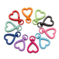 5pcs Hebilla De Corazón De Metal Con Ganchillo Para Llavero Joyería Hecha a Medida Accesorio Para Bolsos Clavija Trigge - details 0