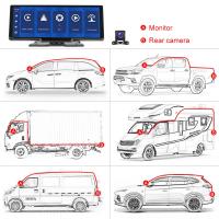 Podofo-cámara trasera HD DVR para coche, Control de voz, Wifi, Android, Auto y Carplay, tablero de recortes de vídeo, BT, FM, espejo de coche, 10,26" - details 2