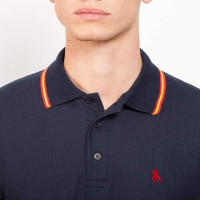 S&C - Polo España Hombre Manga Corta  - Versátil y Elegante. Colores negro, blanco y marino - details 1