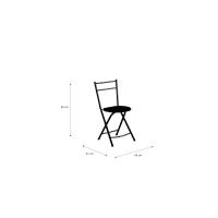 ARISE SHOP-Silla Metal Plegable con Respaldo,Silla de Metal con Base de Madera, Ideal para Cocina, Jardín, Salón - details 2