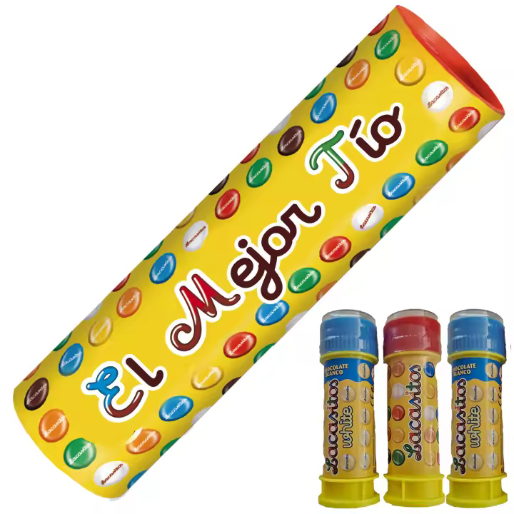 Lacasitos Megatubo 1,5 KG-El mejor tío + 3 POMPEROS LACASITOS - 1