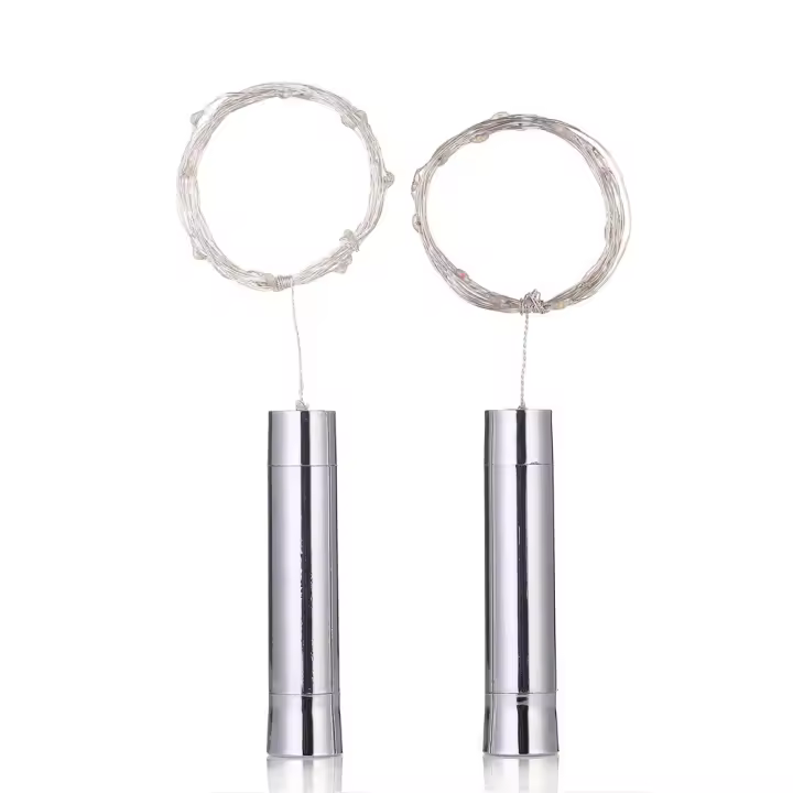 Cork LED Colorido Para Botella De Vino 3/2M Línea Plateada Luz De Estrella Para Festivales Bodas Navidad Decoración De Fiesta Luz De Decoración - 1