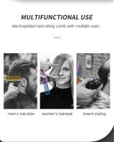 Cepillo De Peluquero Profesional Electroplatado 3 Colores Antiestático Herramienta De Estilizado Para Salon Accesorios De Corte De Pelo - details 3