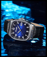 Reloj De Hombre POSHI Moda Cuero Resistente Al Agua Calendario Luminoso Deportivo Estilo Casual Y Lujo Movimiento Cuarzo - details 7