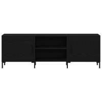 Cabinet de Televisión vidaXL Negro Roble 150x30x50 cm Madera Elaborada - details 4