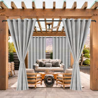 2PCS Cortina Exterior Impermeable Y UV-Prueba Para Jardín Adecuada Para Gazebo Instalación En Techo Material De Poliéster Clásico Estilo - details 8