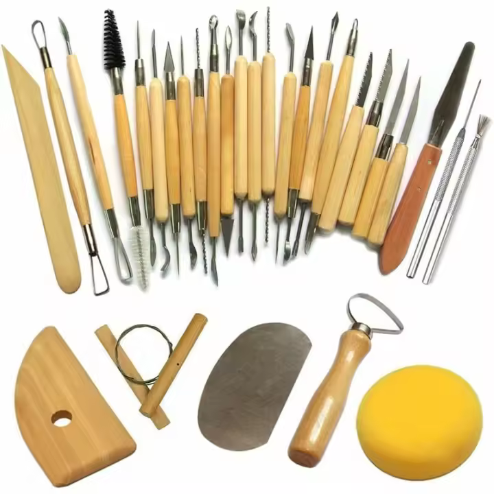 Herramientas de alfarería, herramientas de Escultura, cincel de Arcilla para alfarero/Kit de Artista de Cerámica, 30 Uds. - 1