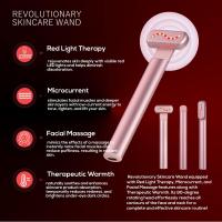 Tratamiento de luz roja para Cara, Varita de rejuvenecimiento 4 en 1: masaje de estiramiento de la piel, y reducción de antienveje Arrugas, herramienta de cuidado facial Y - details 7