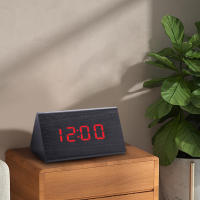 Reloj De Despertar Digital LED En Madera Con Control Por Sonido Y Luz USB/AAA Poderado Decoración De Mesa Para El Hogar Estilo Moderno Y Antiguo - details 1