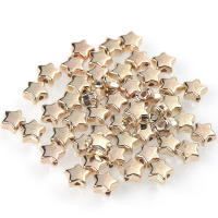 100pcs Cuentas Redondas De Estrella 4mm 5mm 6mm En Oro Y Plata Para Fabricación De Joyas Accesorios DIY Espaciadores Libres - details 6