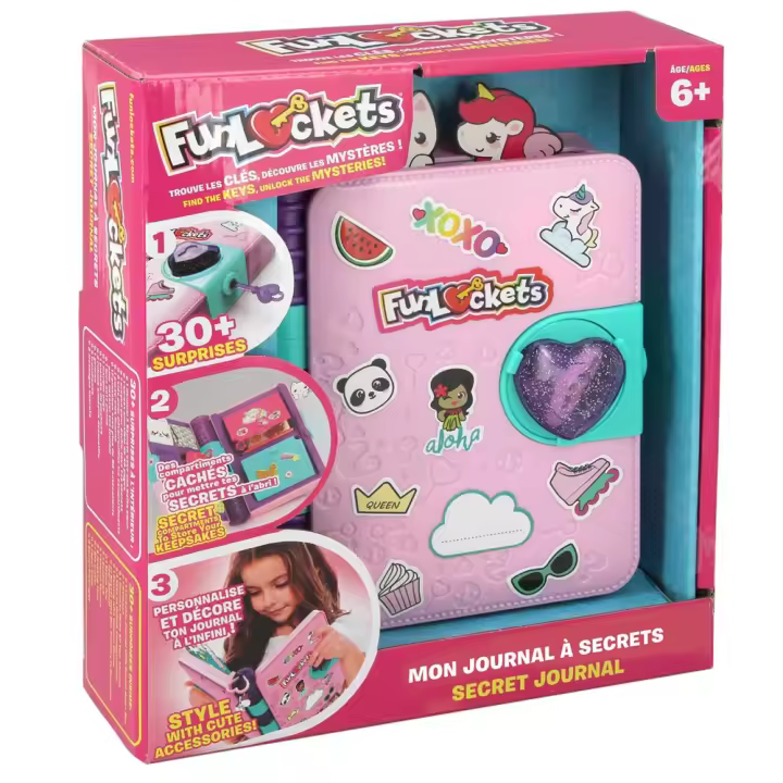 Diario Secreto Funlockets. ¡Escribe todos tus secretos y personaliza tu diario! Con mas de 30 sorpresas. (Diset S20220FR1) - 1