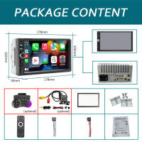 Reproductor MP5 De 7 Pulgadas Con Pantalla Táctil Carplay Bluetooth HD Calidad De Sonido Sin Pérdida Video De Coche Retrovisor Hands-free Plug-in Soporte Para Control Del Volante - details 5