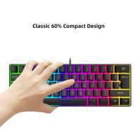 Teclado Cableado De 61 Teclas Con Luz RGB De Colores Coincidentes Sensación Mecánica Pequeño Juego Para Niñas Con Estilo TPC Line - details 6