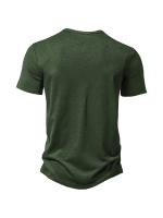 Camiseta De Verano Para Hombre Cuello Henley Manga Corta Casual Transpirable Quick Dry Polyester Streetwear Top - details 4