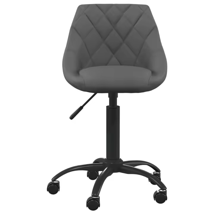 Silla de Oficina de terciopelo gris oscuro - 1