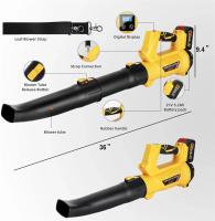 Soplador de Hojas de Litio con 6 Velocidades de Ajuste Pantalla Digital Soplador de Nieve Soplador de Alta Potencia Soplador Motorizado Industrial para  Makita Interfac - details 0