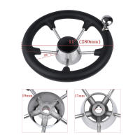 Volante De Remolque Marítimo De Acero Inoxidable De 11 Pulgadas Con 5 Radios Y Esponja Negra Accesorio De Barco Para Hardware Marítimo - details 5