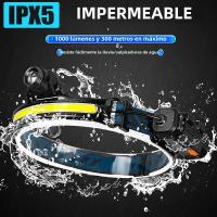 Linterna Frontal LED XPG+COB Con Zoom Recargable USB Y Batería 18650 Para Camping Pesca Y Actividades Al Aire Libre - details 10