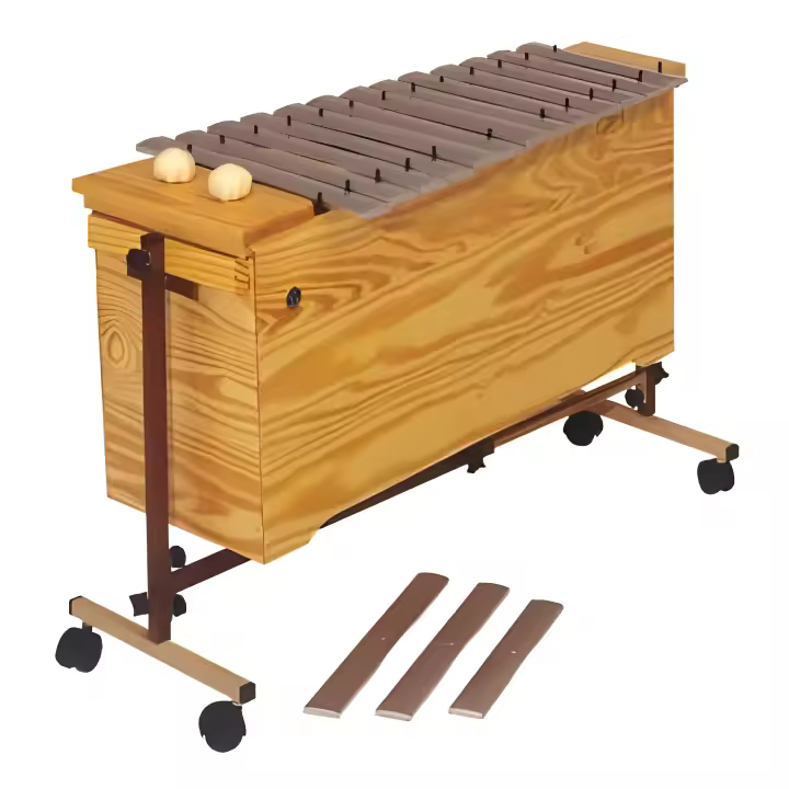 Soporte para xilófono o metalófono bajo, diatónico.4 ruedas.(No incluye instrumento) - 1