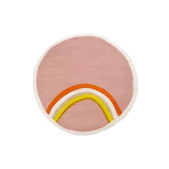 Personalized Nordic round carpet, simple bedroom, Internet celebrity style, INS style, thickened home creative carpet - 1