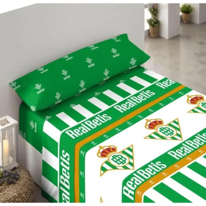 Juego de sábanas Real Betis Balompié 3 Piezas sábana, bajera y funda de almohada para cama 105cm producto oficial 105SBRBP81581 - 1