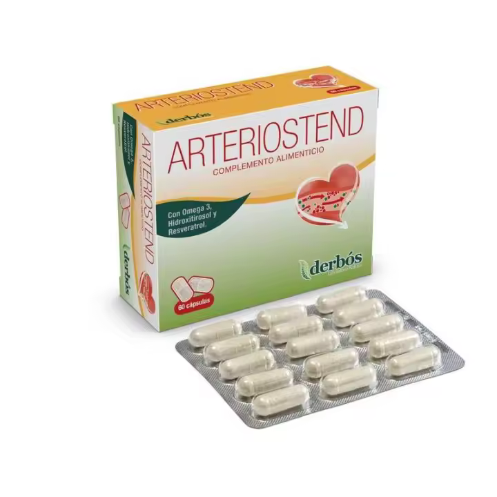 Arteriostend Regulador de Colesterol Derbós 60 Cápsulas - Mejora Circulación y Presión Arterial - 1