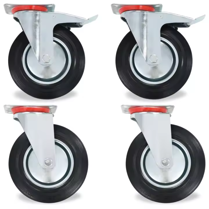 vidaXL Ruedas giratorias 16 unidades 200 mm - 1