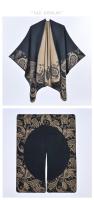 2024 nueva bufanda para mujer estilo palacio retro flor de anacardo gruesa cálida capa grande chal - details 2