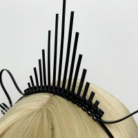 Halocrown Tiara Griega Barroca De Mujer Adorno De Cabello Estilo Solar De Diosa Accesorio De Moda Para Fiestas Material Plástico - details 21