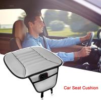 Cojín de asiento de coche con bolsillo, cojín ergonómico de espuma de memoria, cojín de asiento de coche con bolsa de almacenamiento para coche/oficina/hogar/sofá/silla de ruedas, negro (gris) - details 0