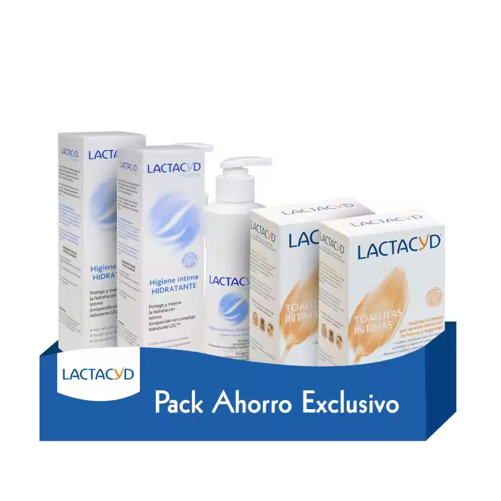 Lactacyd pack especial: Gel de Higiene Íntima Hidratante 250ml + Toallitas Individuales (10 uds) - 1