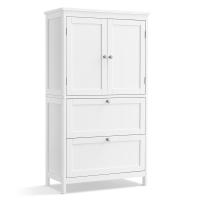 Armario de baño con gran espacio de almacenamiento, mueble con 2 cajones y 2 puertas, estante ajustable, versátil para cocina y almacenaje - details 0
