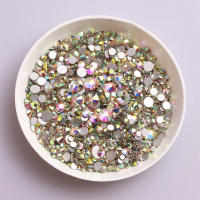 1440Pcs Cristales De Vidrio AB Para Arte De Uñas DIY Tamaños Mixtos Adhesivo Negro Rhinestones Redondos Para Decoración De Uñas - details 14