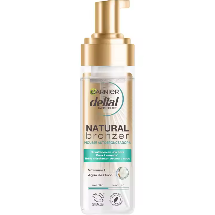 Garnier Delial Mousse Autobronceadora con Agua de Coco Hidratante 200 ml - 1