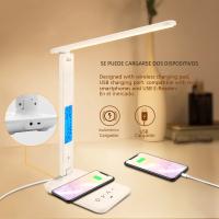 Lámpara De Escritorio LAOPAO 10W QI Carga Inalámbrica Con Calendario Alarma De Temperatura Y Luz De Escritorio Protección Ocular Para Negocios Y Estudio - details 9