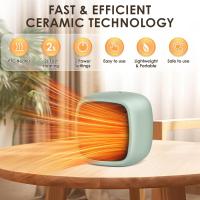 Calafactor Compacto, Termoventilador, Mini Calafactor Eléctrico Cerámico, 2 Grados de Potencia, Protección Antivuelco y Contra el sobrecalentamiento, Silencioso, Para Casa, Oficina, Escorio - details 0