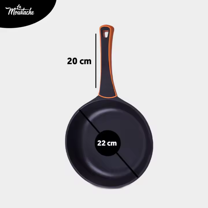 LA MOUSTACHE Sartén DUCANE de Aluminio Fundido con Revestimiento de Titanio Antiadherente, Todo Tipo de Cocinas, Sin PFOA - 1