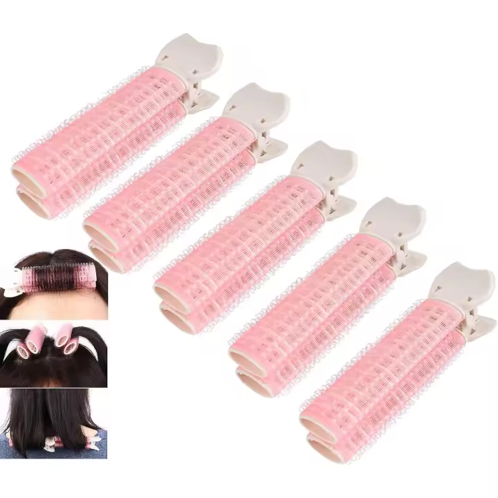 Rulos para el pelo 5 piezas secador Melo sin Calor Autoadhesivas Velcro Rulo Heatless con Clipseu105 - 1
