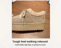 Botas De Invierno Para Mujer Con Cordones Antideslizantes Y Lona De Microfibra Botines De Punta Redonda Y Suela De Goma Aislante Y Confortables - details 4