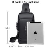 Bolso de hombro multifunción antirrobo USB para hombre, bandolera cruzada de viaje, bolsas de pecho, paquete de mensajero para hombre - details 1