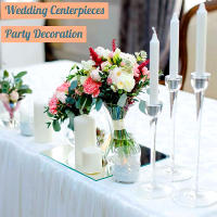Placa De Espejo De Acrílico Cuadrada 1PC Decoración Para Mesa De Comedor Centro De Mesa Para Bodas Cumpleaños Y Fiesta - details 2
