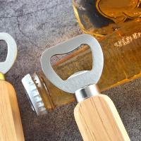 Abrepuertas De Madera Y Acero Inoxidable Handheld Divertido Para Regalos De BestMen Abrebotellas De Barman Eco-amigable - details 3