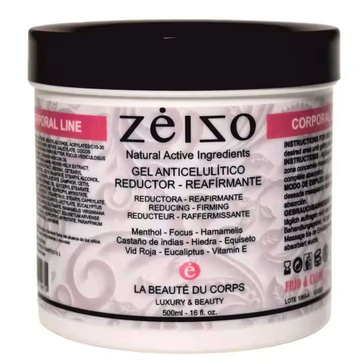 Gel Reductor y Quemagrasas Zeizo 500 ml - Efecto Frío-Calor para Celulitis - 1